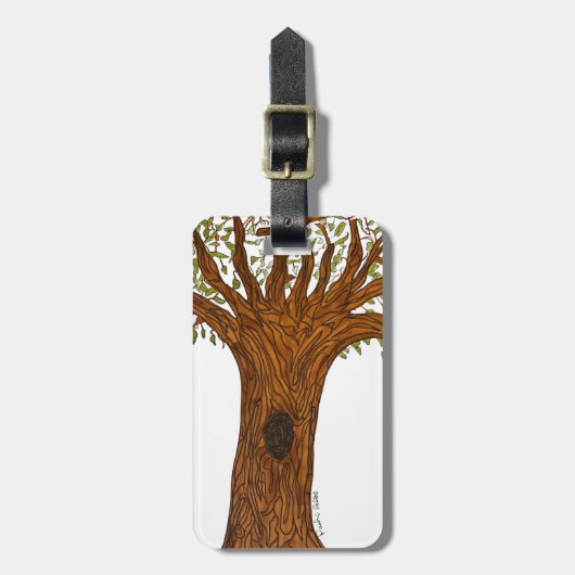 Verdrehter Baum Gepäckanhänger (Vorderseite vertikal)