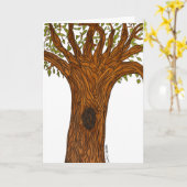 Verdrehter Baum  Karte (Gelbe Blume)