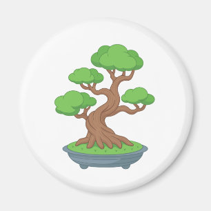 Verdrehter japanischer Bonsai-Baum Magnet
