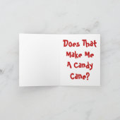 Verdrehter Pfefferminz-Eisbär Feiertagskarte (Innenseite)