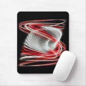 Verdrehtes 1 Rot Mousepad (Mit Mouse)