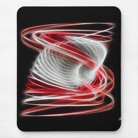 Verdrehtes 1 Rot Mousepad (Vorne)