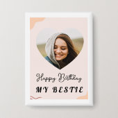 Verdrehtes Herz-Metallknopf Button (Vorderseite)