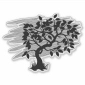 Verdrehtes Pflänzchen Aufkleber (Vorderseite)