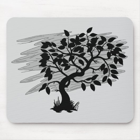 Verdrehtes Pflänzchen Mousepad (Vorne)