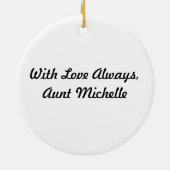 Verdrehtes Yoga-Küken Keramikornament (Hinten)