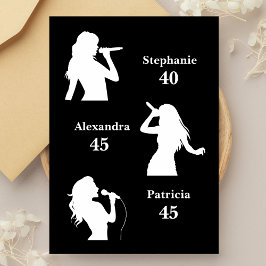 Verdreifachen Sie den Spaß Minimalistisch Black Jo Einladung