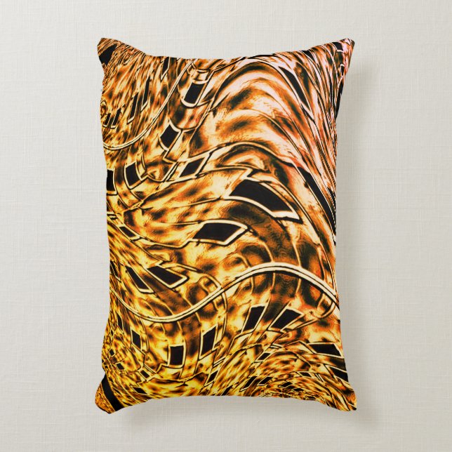 Verdrillt mit einem leichten Schatten von Korallen Dekokissen (Vorderseite(Vertikal))