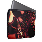 Verdrillte Formen in Rot, die wie Mattmetall ausse Laptopschutzhülle (Vorne Rechts)