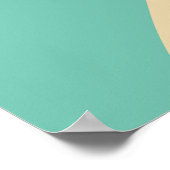 Verdrillte geometrische Formen grün braun Poster (Ecke)