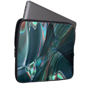 Verdrillte Kurven in dunklen Farbtönen zum Schweig Laptopschutzhülle