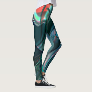 Verdrillte Kurven in dunklen Farbtönen zum Schweig Leggings