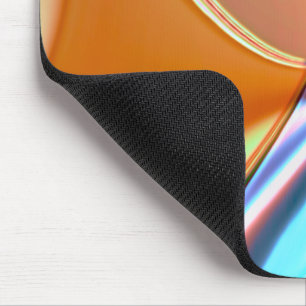 Verdrillte Kurven in nickelblau und Acrylorange Mousepad