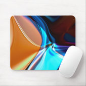Verdrillte Kurven in nickelblau und Acrylorange Mousepad (Mit Mouse)