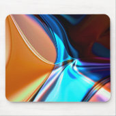 Verdrillte Kurven in nickelblau und Acrylorange Mousepad (Vorne)