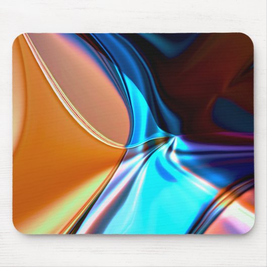 Verdrillte Kurven in nickelblau und Acrylorange Mousepad (Vorne)