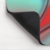 Verdrillte Teller mit konvexe Kantenrot und Türkis Mousepad (Ecke)