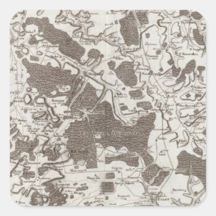 Verdun Quadratischer Aufkleber