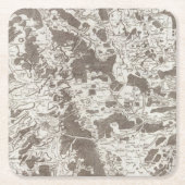 Verdun Rechteckiger Pappuntersetzer (Vorderseite)