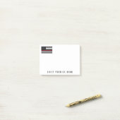 Verdünnen Sie rote Linie Post-it Klebezettel (Auf Schreibtisch)