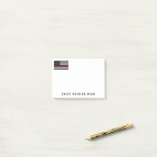 Verdünnen Sie rote Linie Post-it Klebezettel (Auf Schreibtisch)