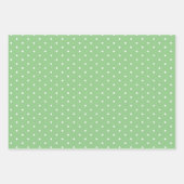 Verdünnte grüne Polka Dot breit gestreift und fest Geschenkpapier Set (Vorderseite 2)