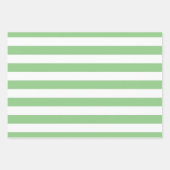 Verdünnte grüne Polka Dot breit gestreift und fest Geschenkpapier Set (Vorderseite)