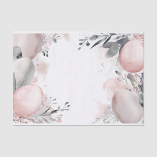 Verdünnte Ostereier mit Blume Seidenpapier (Vorderseite)