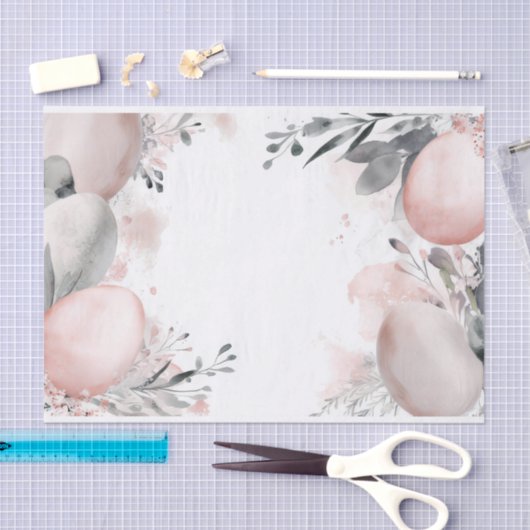 Verdünnte Ostereier mit Blume Seidenpapier (Handwerk)