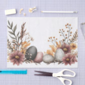 Verdünnte Ostereier mit Blume Seidenpapier (Handwerk)