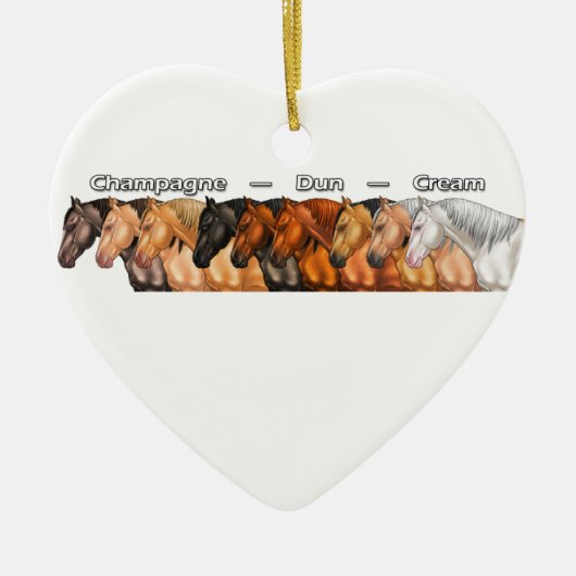 Verdünnte Pferde Keramik Ornament (Vorne)