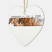 Verdünnte Pferde Keramik Ornament (Links)