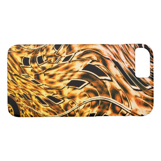 Verdünntes Fraktal mit leichter Korallenschattieru Case-Mate iPhone Hülle (Rückseite (Horizontal))