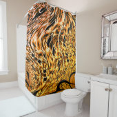 Verdünntes Fraktal mit leichter Korallenschattieru Duschvorhang (Beispiel)