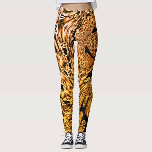 Verdünntes Fraktal mit leichter Korallenschattieru Leggings (Vorderseite)