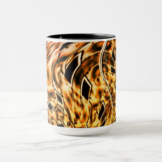 Verdünntes Fraktal mit leichter Korallenschattieru Tasse (Zentrum)