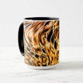 Verdünntes Fraktal mit leichter Korallenschattieru Tasse (Vorderseite Links)