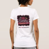 VERDÜNNTES Gesellschafts-Logo-T-Shirt T-Shirt (Rückseite)