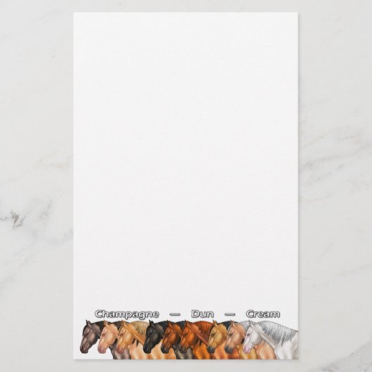 Verdünnungspferde Briefpapier (Vorderseite)