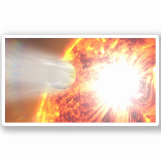 Verdunstung der Atmosphäre von Hd 189733b Aufkleber (Vorderseite)