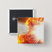 Verdunstung der Atmosphäre von Hd 189733b Button (Vorne & Hinten)