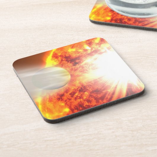 Verdunstung der Atmosphäre von Hd 189733b Getränkeuntersetzer (Linke Seite)