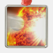 Verdunstung der Atmosphäre von Hd 189733b Ornament Aus Metall (Vorne)