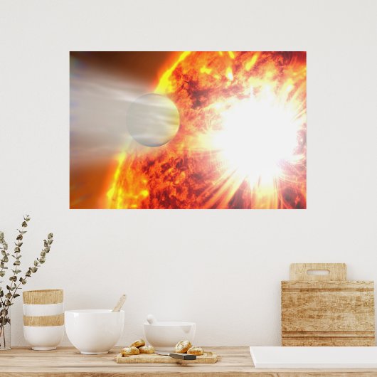 Verdunstung der Atmosphäre von Hd 189733b Poster (Küche)