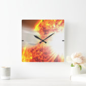 Verdunstung der Atmosphäre von Hd 189733b Quadratische Wanduhr (Zuhause)