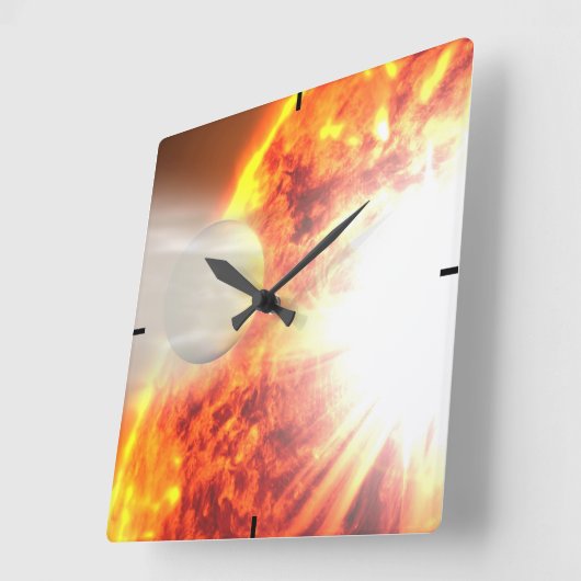 Verdunstung der Atmosphäre von Hd 189733b Quadratische Wanduhr (Winkel)