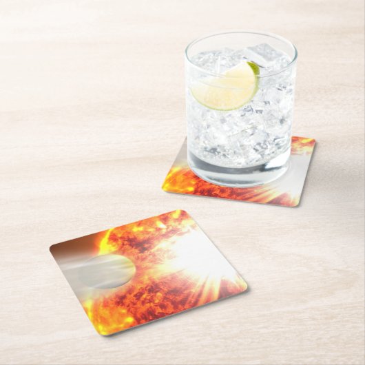 Verdunstung der Atmosphäre von Hd 189733b Rechteckiger Pappuntersetzer (Vor Ort)