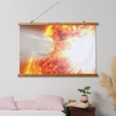 Verdunstung der Atmosphäre von Hd 189733b Wandteppich Mit Holzrahmen (Schlafzimmer)