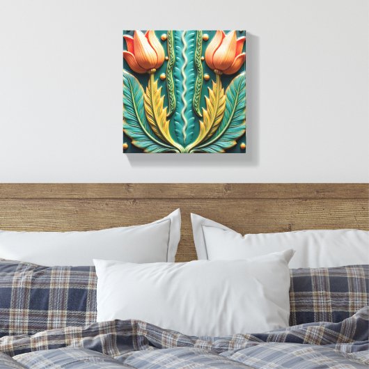 Verdure and Light Entwined Leinwanddruck (Insitu (Schlafzimmer))