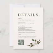 VERDURE Garden Wedding Details Card Einladung (Vorderseite)